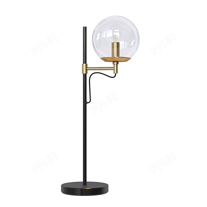 Elegant Metal Table Lamp 3D model image 2