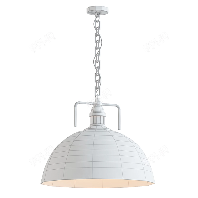 Moderno Metal Pendant Light  3D model image 2