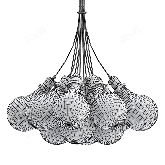 Elegant Chandelier 8972-D10L 3D model image 2