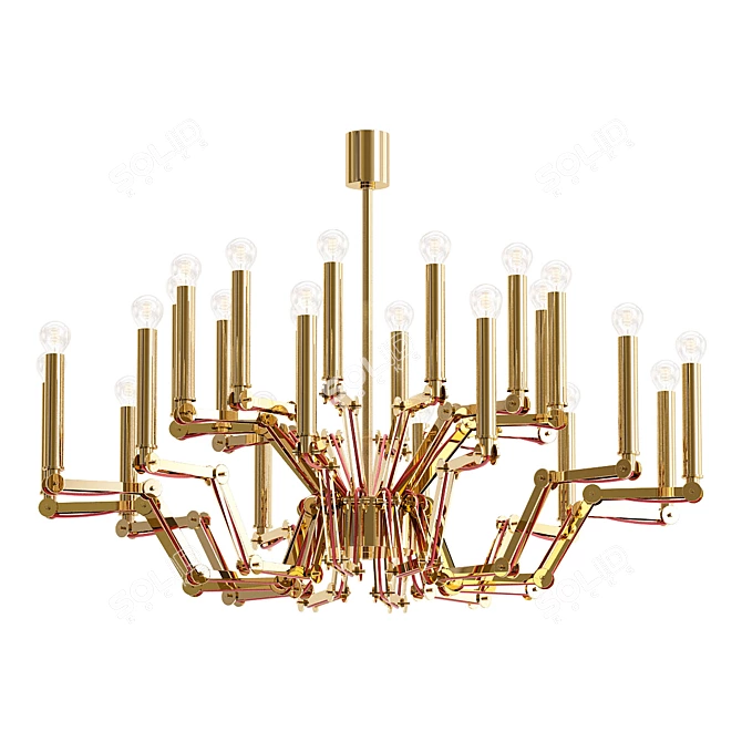 Elegant Mercury S Chandelier 3D model image 1