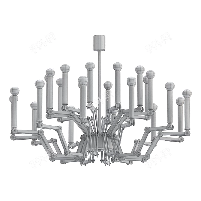 Elegant Mercury S Chandelier 3D model image 3