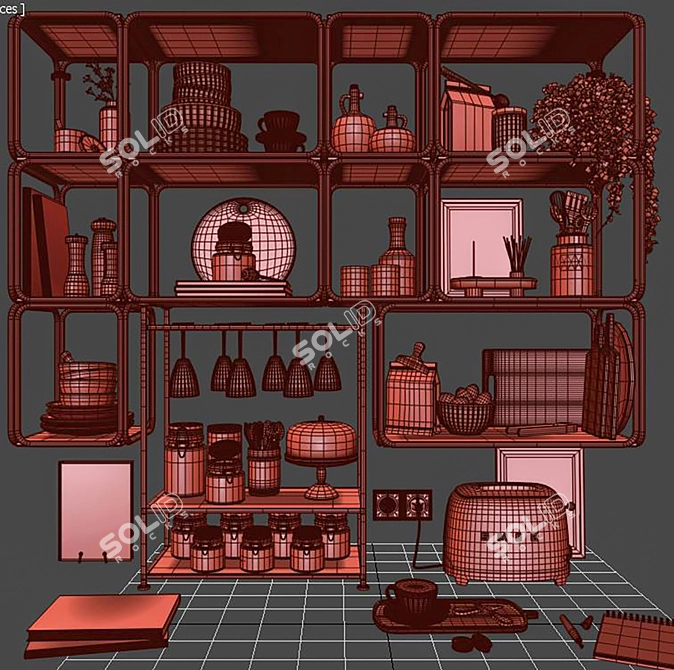 Kitchen Essentials Set 3D model image 6