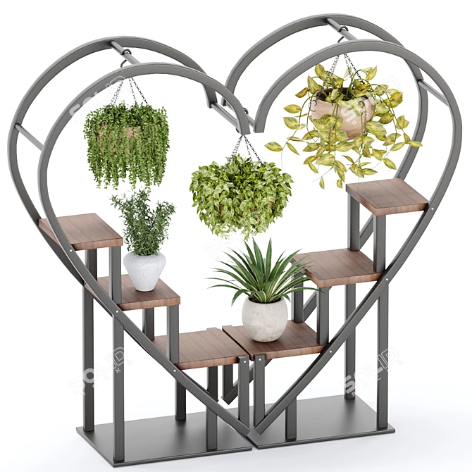 Elegant Indoor Plant Stand - Unique & Stylish 3D model image 1