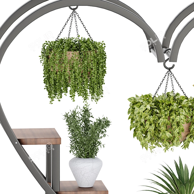 Elegant Indoor Plant Stand - Unique & Stylish 3D model image 4