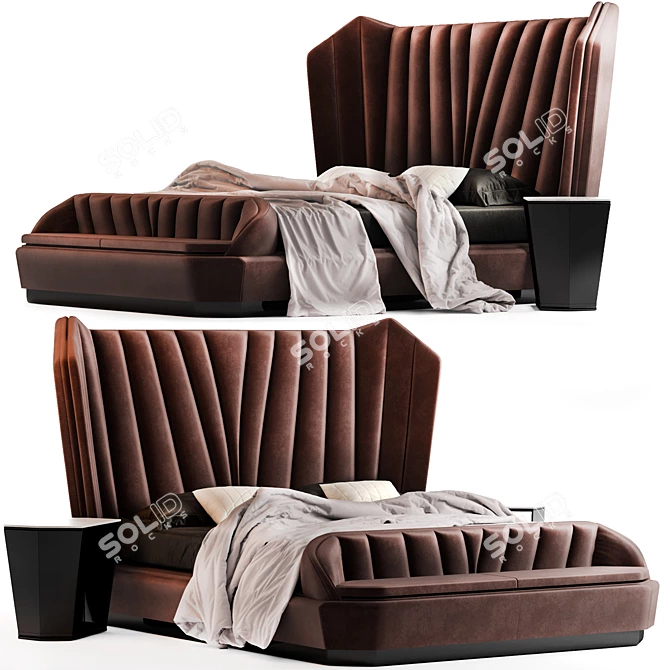 Hemingway Bed Bench: Pure Elegance 3D model image 1