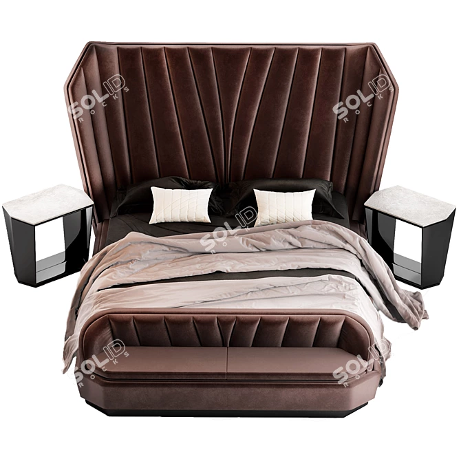 Hemingway Bed Bench: Pure Elegance 3D model image 2