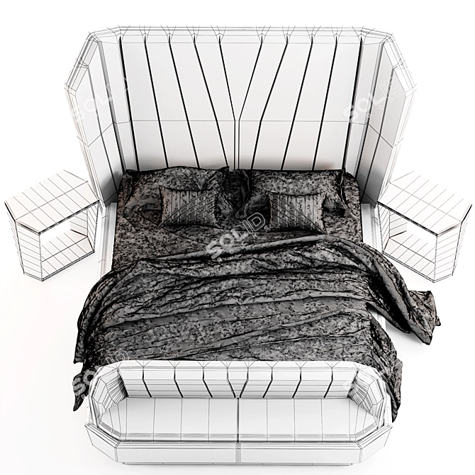Hemingway Bed Bench: Pure Elegance 3D model image 3