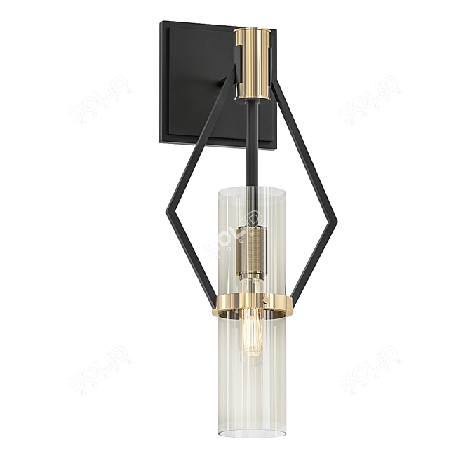 Elegant Raef 1-Light Wall Sconce 3D model image 1