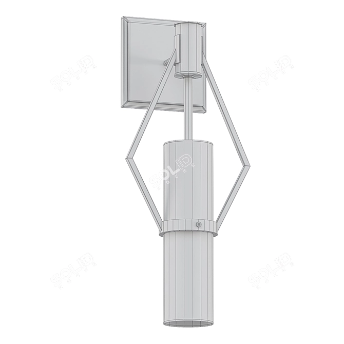 Elegant Raef 1-Light Wall Sconce 3D model image 2