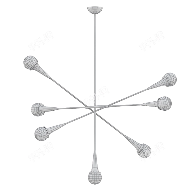 Elegant Pendant Lighting: HGRA493 3D model image 2