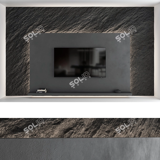 Title: Samsung AU8000 Crystal UHD 4K Smart TV Wall Set 3D model image 4