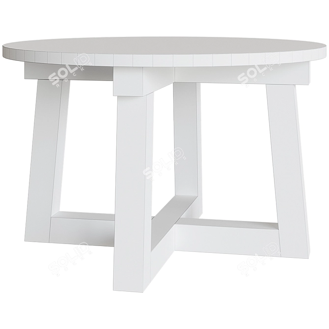 Salvaged Natural Dining Table 3D model image 2