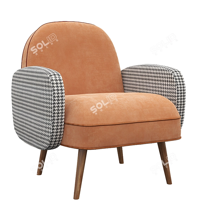 Bordo Armchair: Sleek and Stylish 3D model image 2