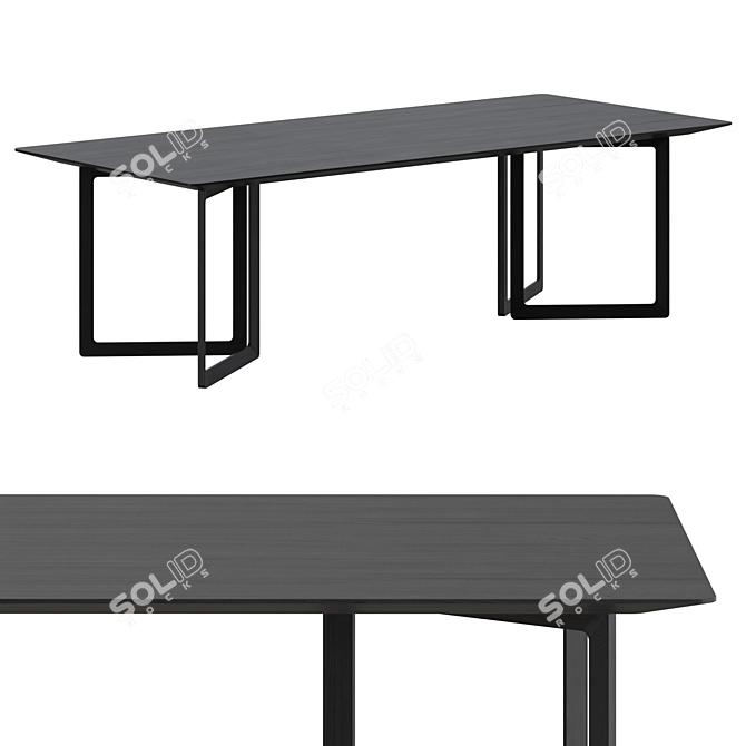 Elegant Opus Dining Table 3D model image 4