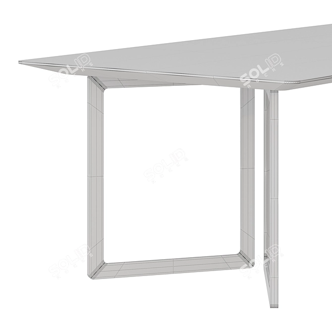 Elegant Opus Dining Table 3D model image 6