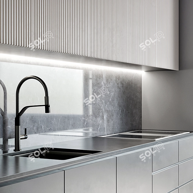 Gaggenau Kitchen Mesh: Height 300cm, 8.9m Area 3D model image 4