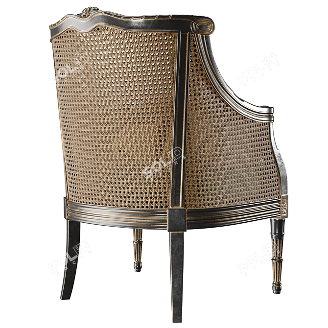 Elegant Antique-Inspired Chair 3D model image 4