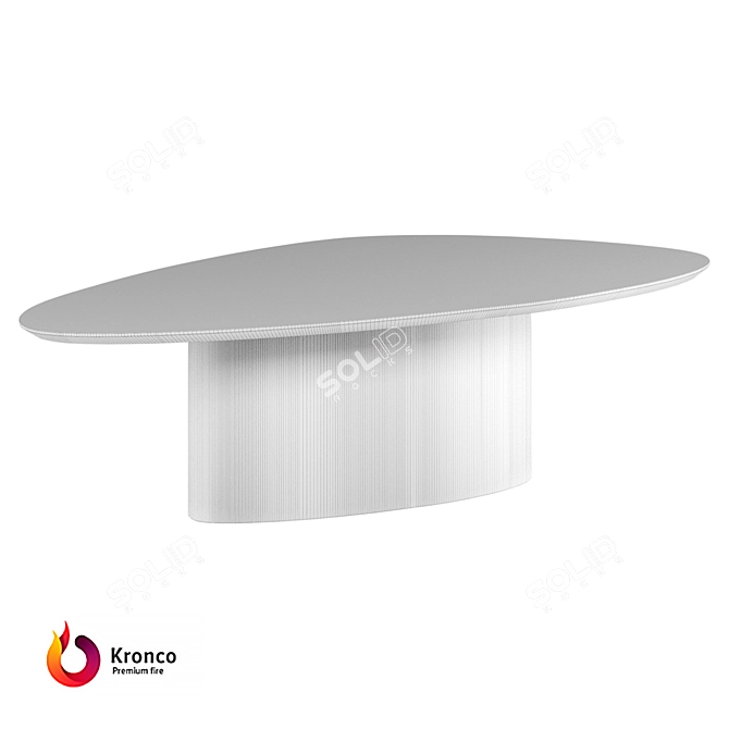 Kronco Elipse: Stylish Porcelain Coffee Table 3D model image 4