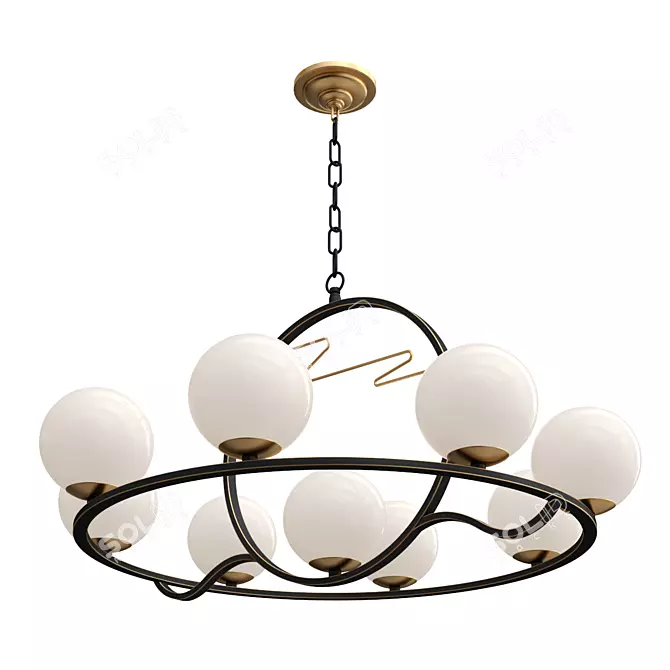 Elegant Enna Chandelier 90cm 3D model image 1