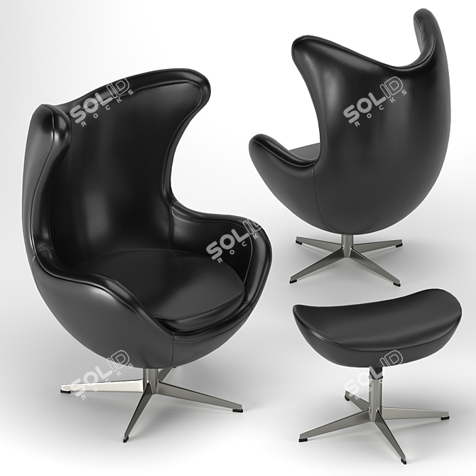 Modern Egg Chair: Stylish and Comfortable 3D model image 2