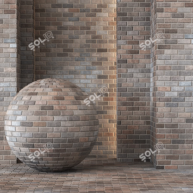 4K Seamless Old Brick Texture 3D model image 1