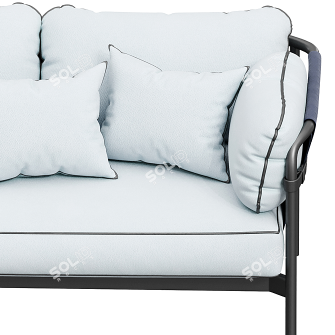 Can HAY Komfortowy Fotel Sofa: Luksusowy, Dwuosobowy 3D model image 4