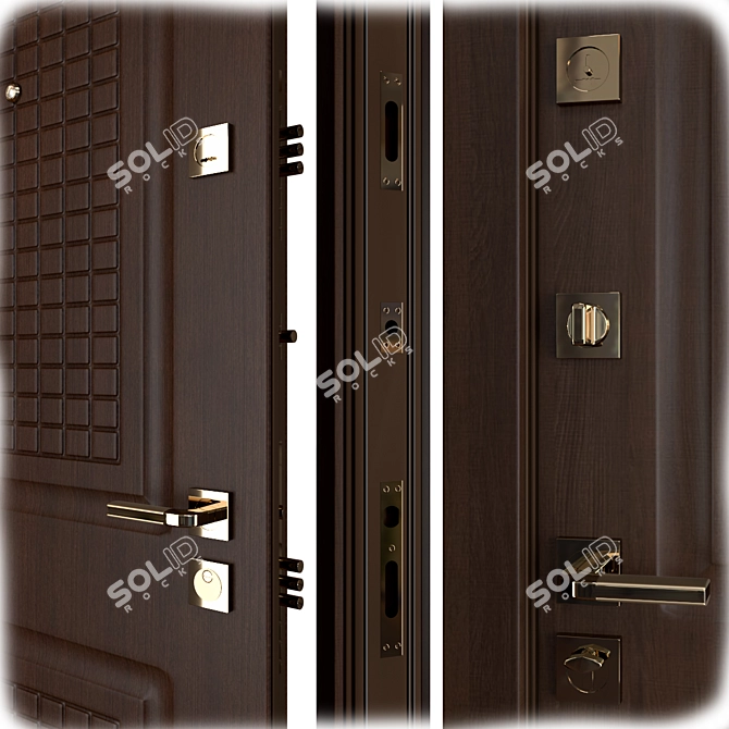 Bastion Favorit Metal Door: Strong and Secure 3D model image 2