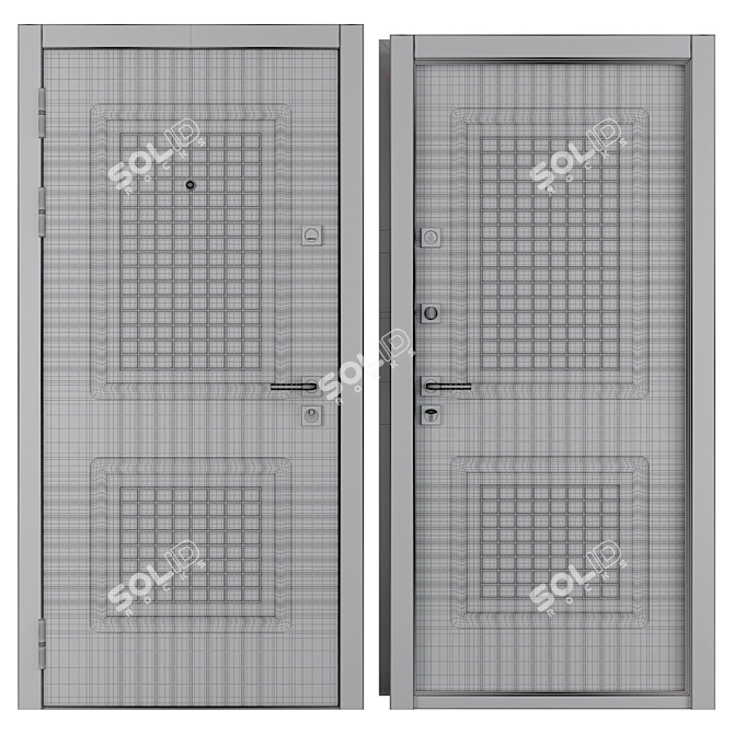 Bastion Favorit Metal Door: Strong and Secure 3D model image 4