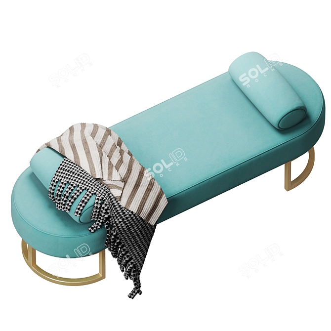 Cazarina Cameron Bench: Elegant and Functional 3D model image 2