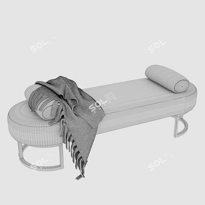 Cazarina Cameron Bench: Elegant and Functional 3D model image 3