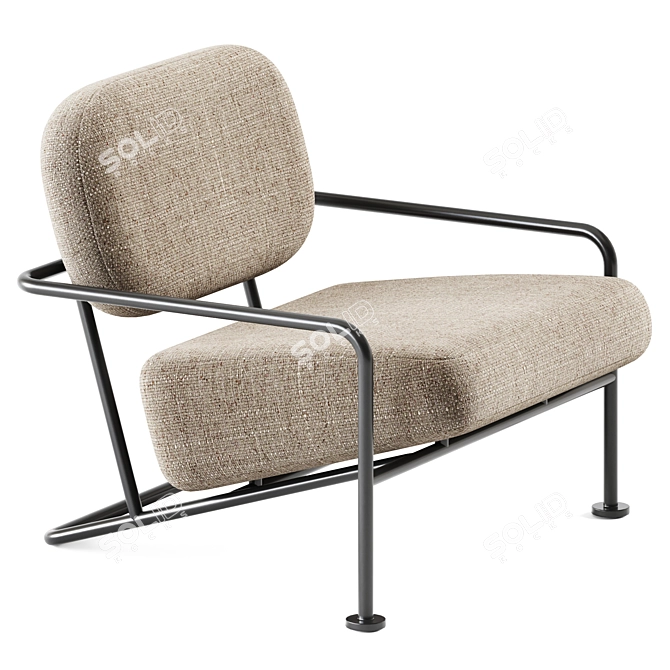 Ahus Outdoor Armchair: Stylish Comfort 3D model image 1