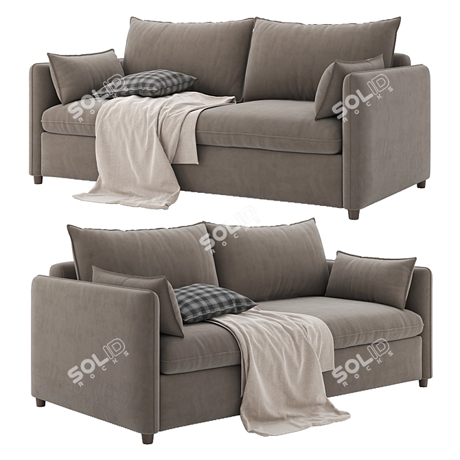 Modern Convertible Sofa: Mons Wagon 3D model image 1