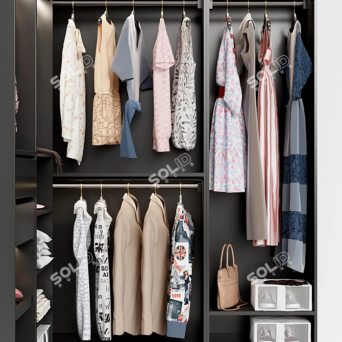 Modern Corner Wardrobe: Ikea PAX 3D model image 2