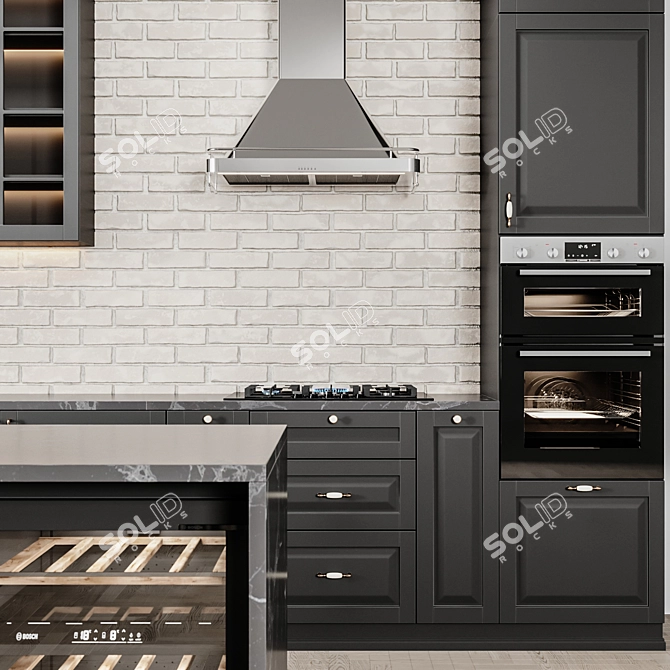 Ikea Kitchen Idea01: Stylish and Functional 3D model image 5