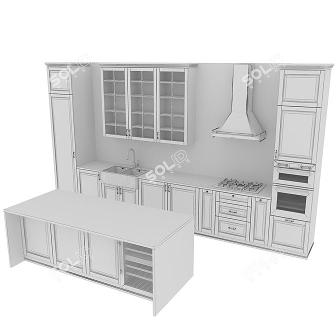Ikea Kitchen Idea01: Stylish and Functional 3D model image 8