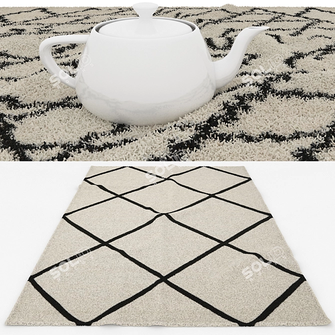 Versatile Rug Set: 6 Stunning Designs 3D model image 3