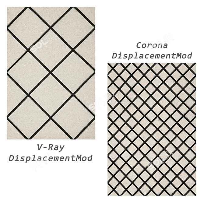 Versatile Rug Set: 6 Stunning Designs 3D model image 4