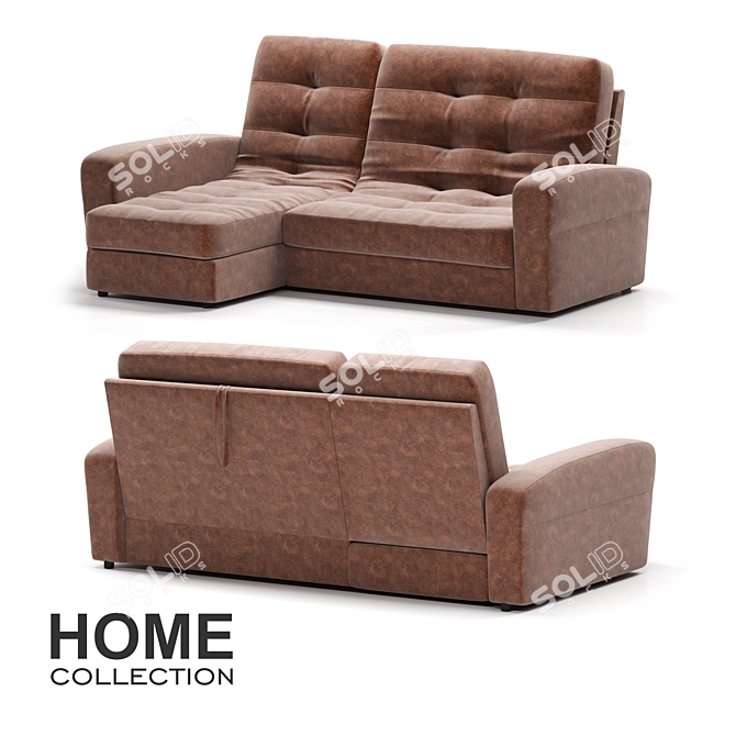 Cozy Lounge Sofa: 179x242x106 cm 3D model image 1