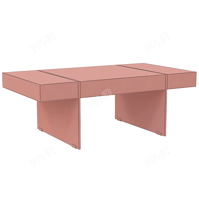 Modern Amber Halmar Coffee Table 3D model image 2