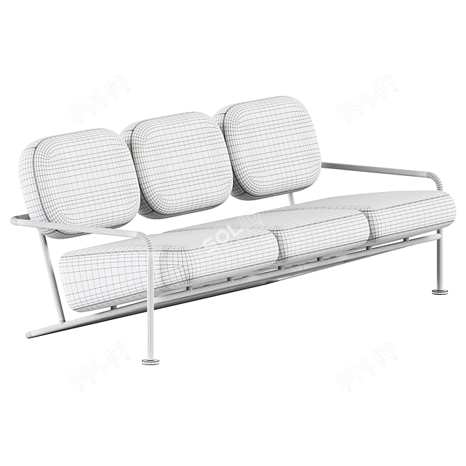 Elegant Ahus Sofa: Modern Office 3D model image 2