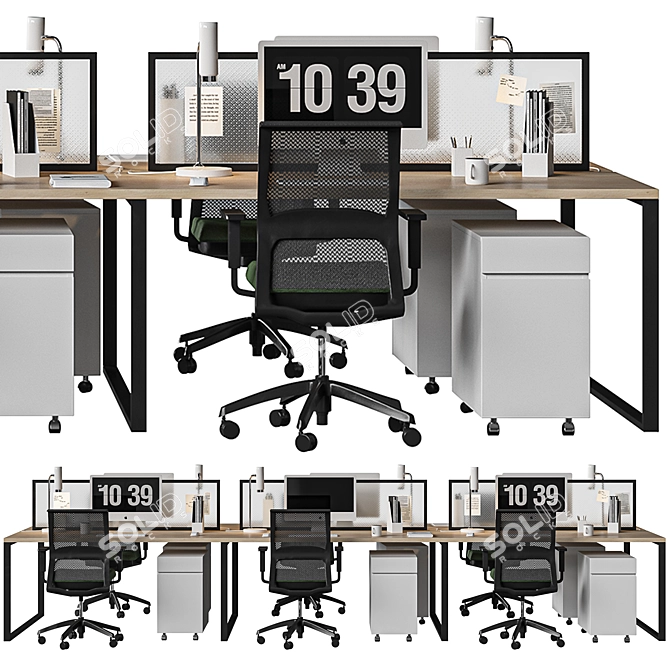 Versatile Office Furniture Solution 3D model image 2