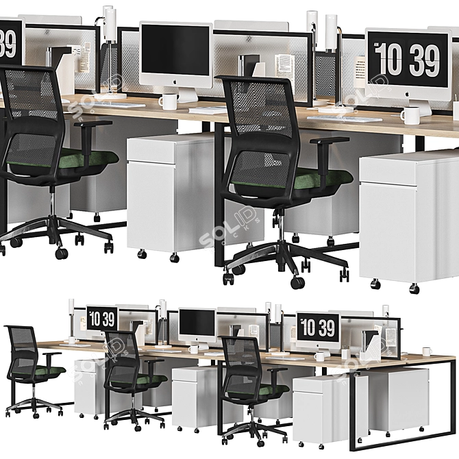 Versatile Office Furniture Solution 3D model image 4