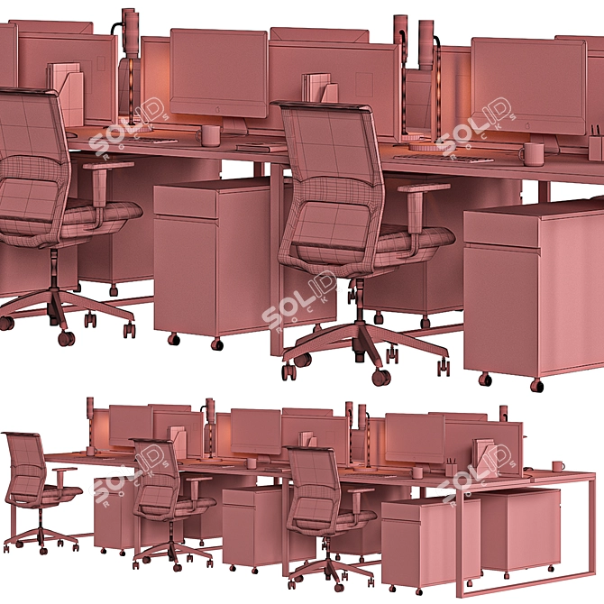 Versatile Office Furniture Solution 3D model image 5