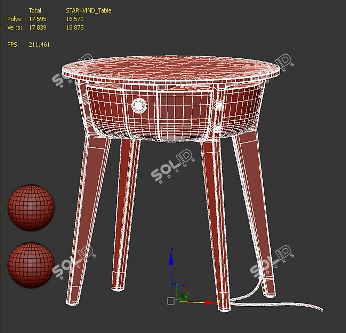 STARKVIND Desk+Air Purifier Set 3D model image 2