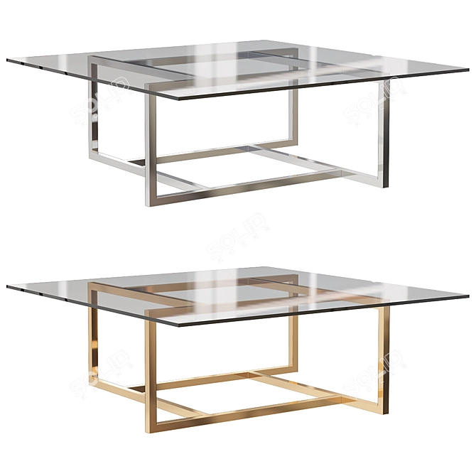 Modern Eastern-inspired Coffee Table 3D model image 1