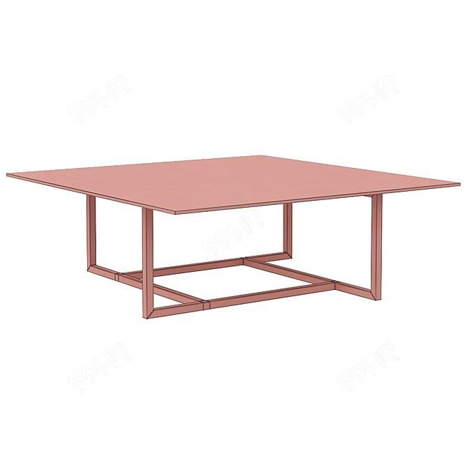 Modern Eastern-inspired Coffee Table 3D model image 2