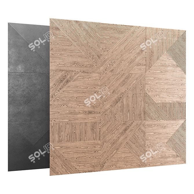 Modular Wall Panel Set 3D model image 1