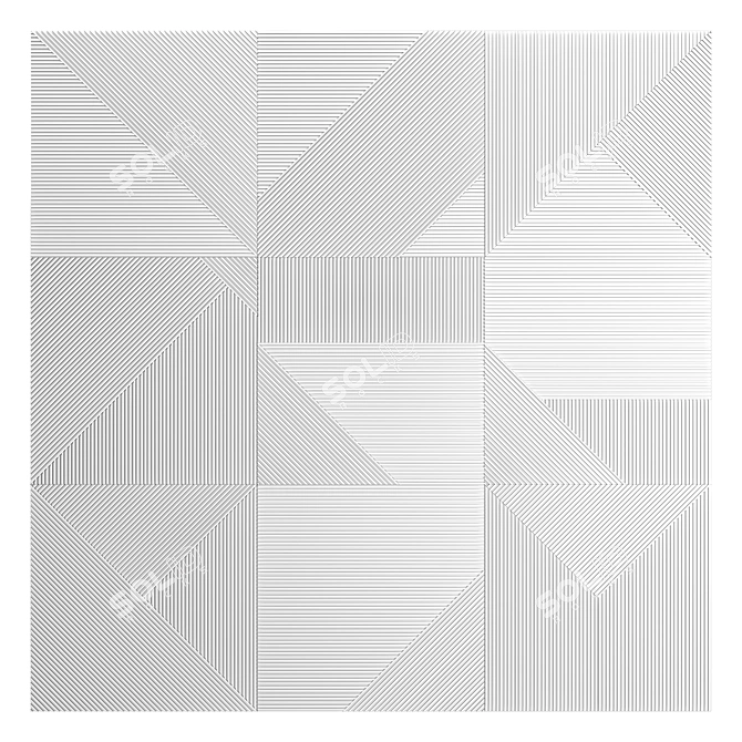 Modular Wall Panel Set 3D model image 5