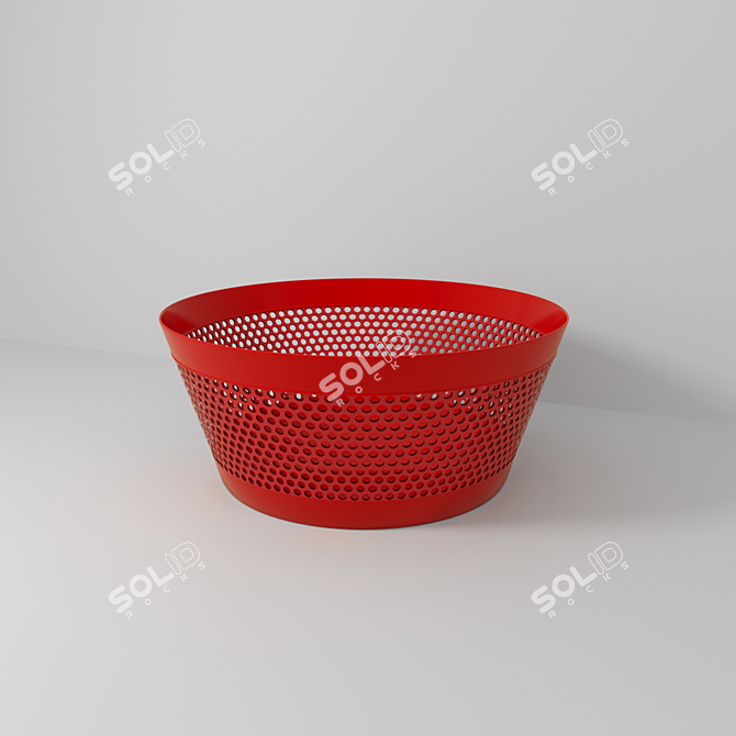 Practical Plastic Fruit Bowl 3D model image 1