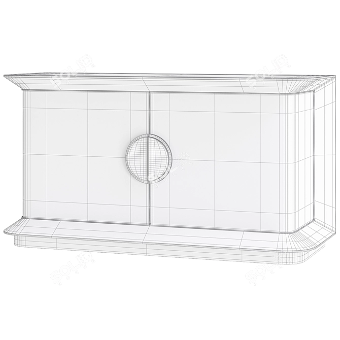 Elegant Anthony Double Door Sideboard 3D model image 2